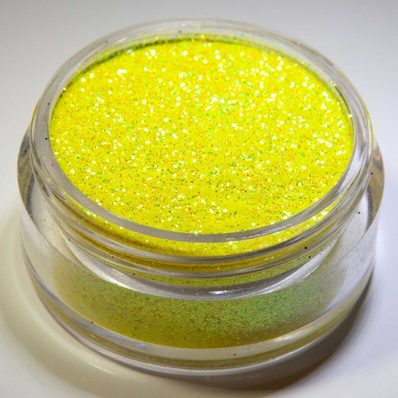 Bright Neon Yellow Glitter Loose Glitter Iridescent Glitter Etsy