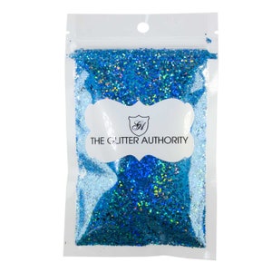 Blue Holographic Glitter for Nail Art, Tumblers and Resin, Loose Glitter for Chunky Mixes