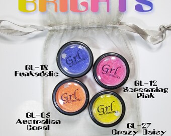 Loose Extra Fine Glitter in Pink, Orange, Blue, Green and Purple for many applications.