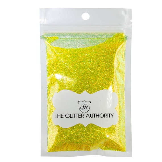 Bright Yellow Glitter in Fine .015 Hex Cut for Chunky Mixes, Loose Glitter  for Nails Art and Mixing in Resin or Epoxy 