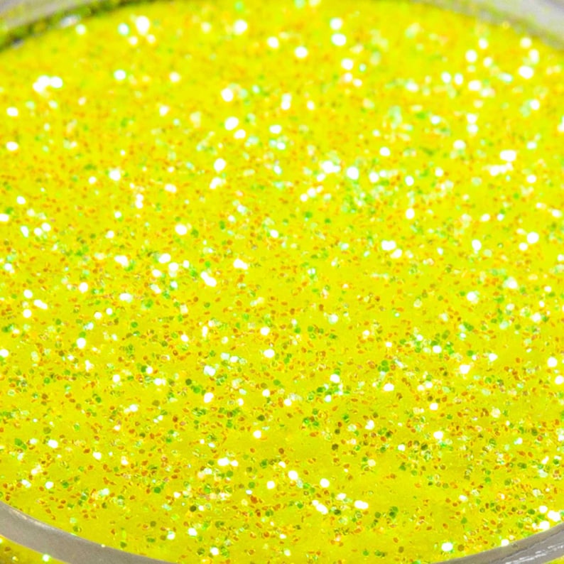 Bright Neon Yellow Glitter Loose Glitter Iridescent Glitter Etsy
