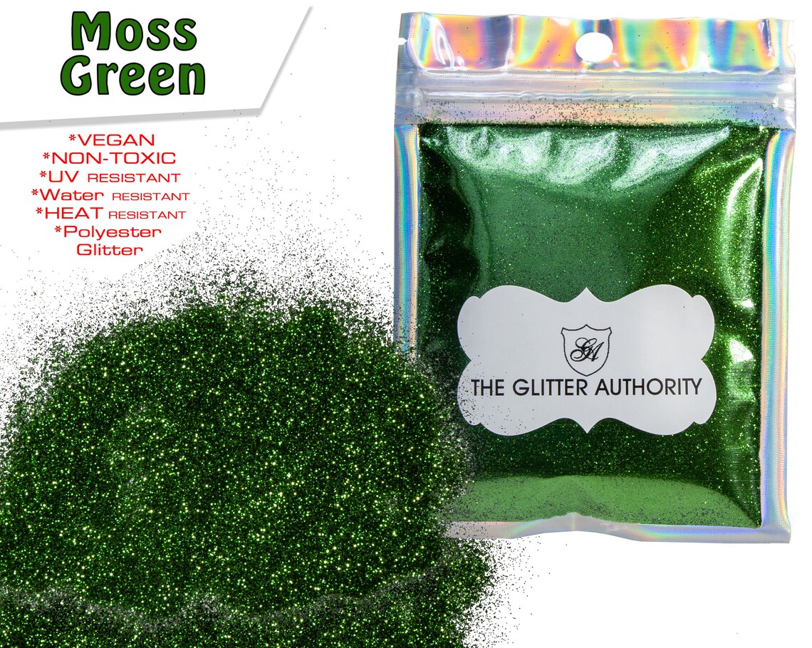 Green Glitter Polyester Glitter Sage Green Glitter Lime Etsy