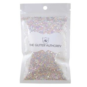 Loose Iridescent White Glitter for Chunky Glitter Mix, Festival Glitter, Glitter for Tumblers
