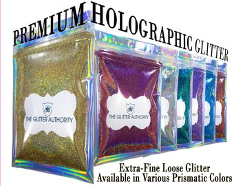 Holographic Glitter in Teal, Gold, Pink, Blue, Extra Fine Polyester Holo Glitter