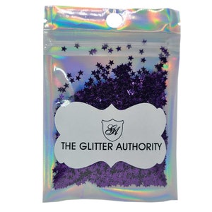 Purple Confetti Stars, Confetti Shapes for Tumblers, Resin Art, Party Decorations and more