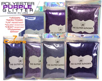 Extra Fine Purple Glitter for Nail Art, Resin, Custom Tumblers, Rave Accessories and Slime Supplies