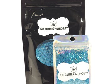 Blue Holographic Confetti Glitter Bars for Chunky Glitter Mixes, Slime, Resin Art and Custom Tumblers