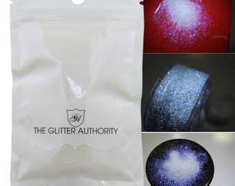 White Iridescent Glitter for Resin