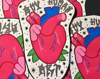 Buy Human Art Not AI Sticker