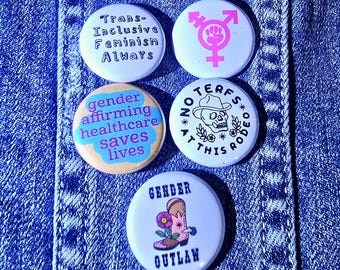 Gender Outlaw Small Button Set of 5