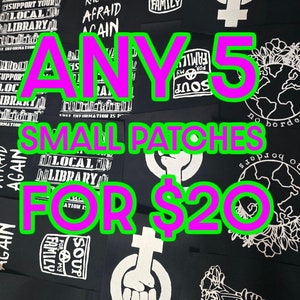 Choose ANY 5 Small Patches for Twenty Dollars // Buy 4 get one free