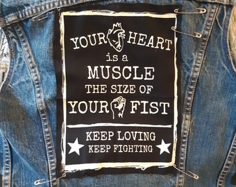 Your Heart Is A Muscle Back Patch