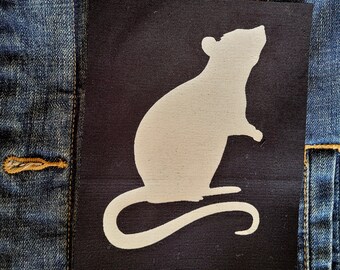 Rat Silhouette Patch - Etsy