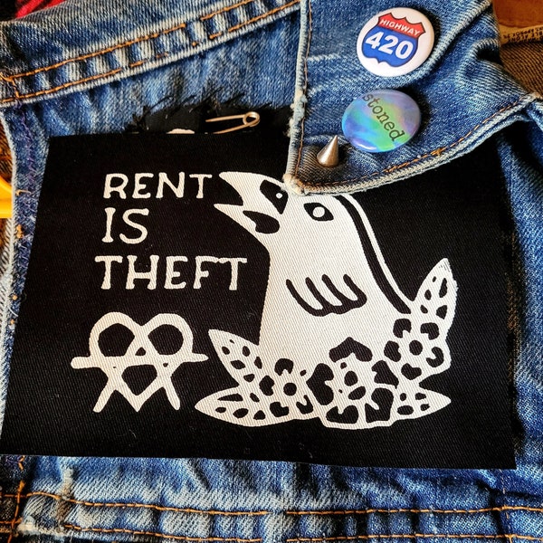 Rent is Theft Cloth Patch