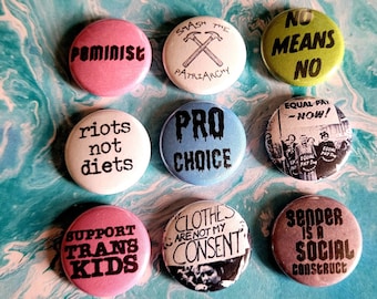 Feminist Small Button Set // Feminism Buttons