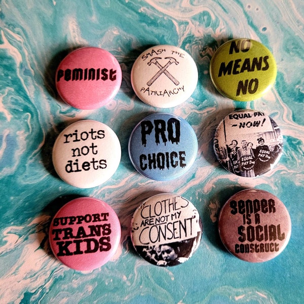 Feminist Small Button Set // Feminism Buttons