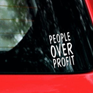 People Over Profit Vinyl Decal // Choice of colors
