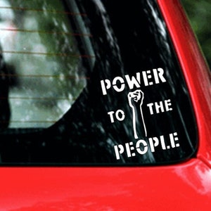Power to the People Vinyl Decal // Choice of colors