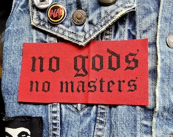 No Gods No Masters Patch // CHOICE OF COLORS