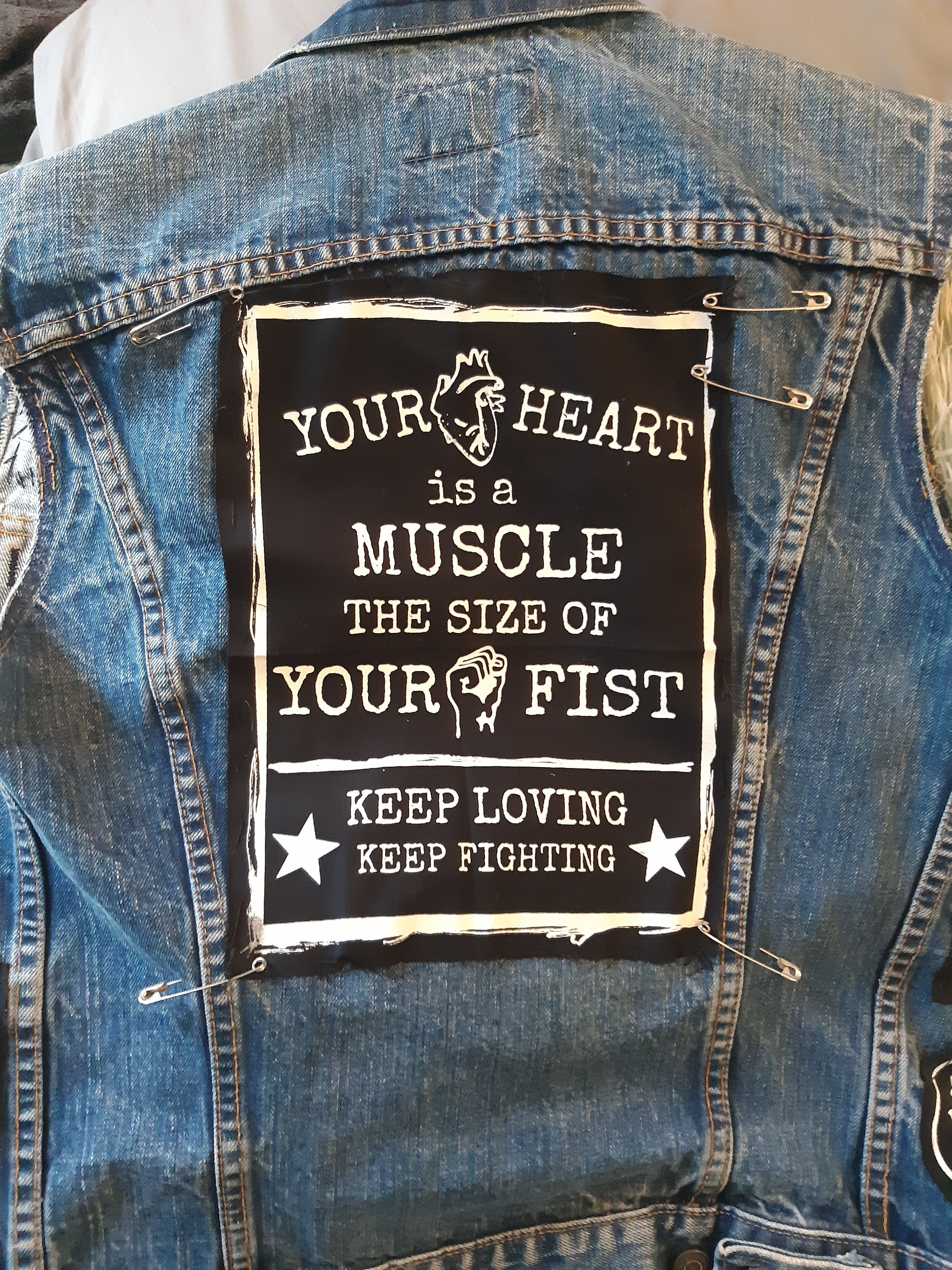 Your Heart Is A Muscle Fabric Back Patch