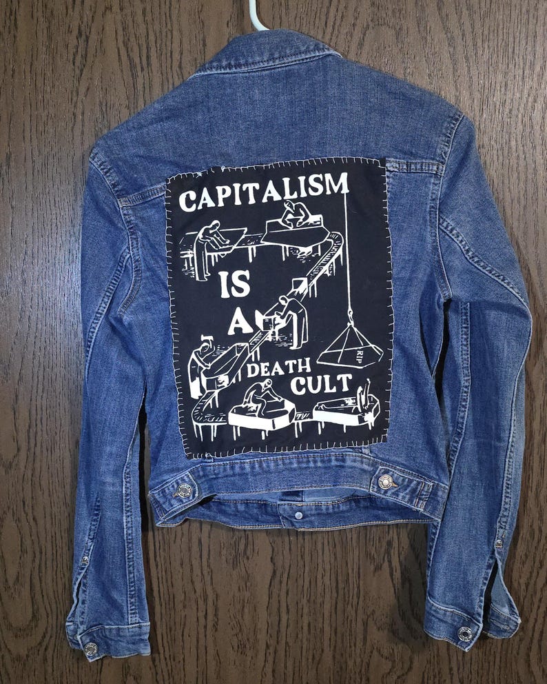 Small Punk Starter Patched Jacket // One of a Kind - Etsy