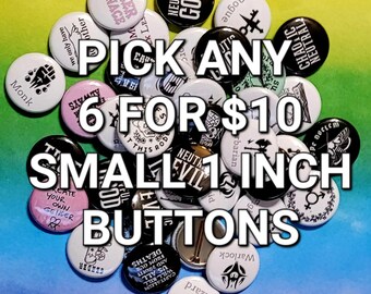 Choose ANY 6 Small Buttons Set // buy 5 get 1 free
