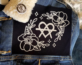 Anarchy is Love Floral Cloth Patch