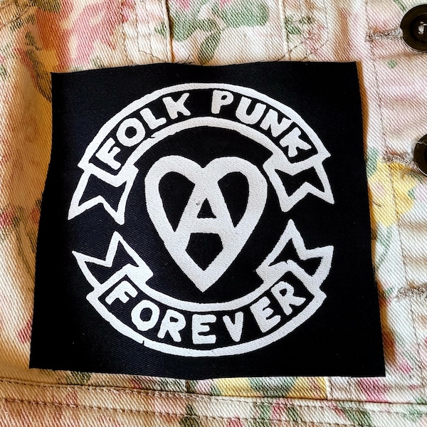 Folk Punk Forever Cloth Patch