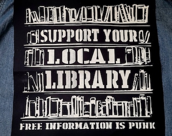 Support Your Local Library Fabric Back Patch