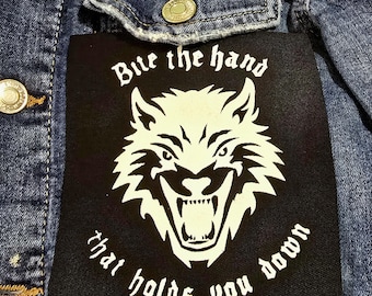 Bite the Hand That Holds You Down Small Patch