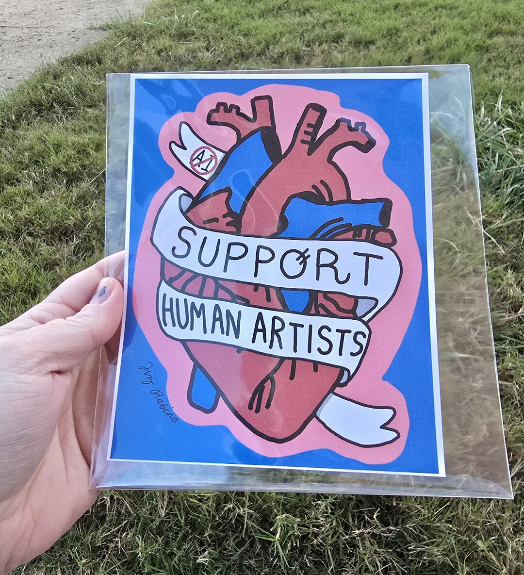 Support Human Artists Art Print - Etsy