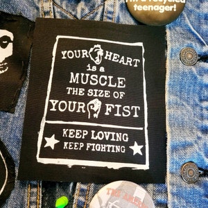 Your Heart Is A Muscle Fabric Small Patch