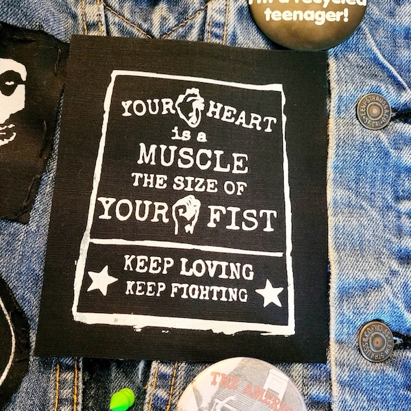 Your Heart Is A Muscle Fabric Small Patch