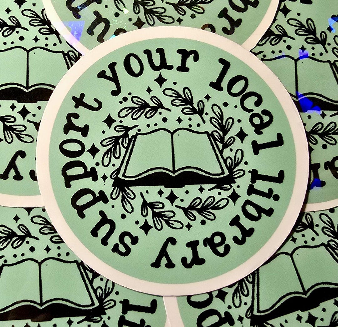 Support Your Local Library Vinyl Sticker - Etsy