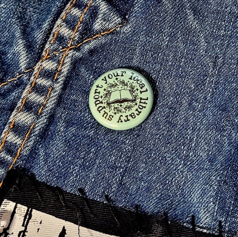 Support Local Button Support Your Local Library Small Button - Etsy