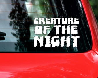 Creature of the Night Vinyl Decal // Choice of colors
