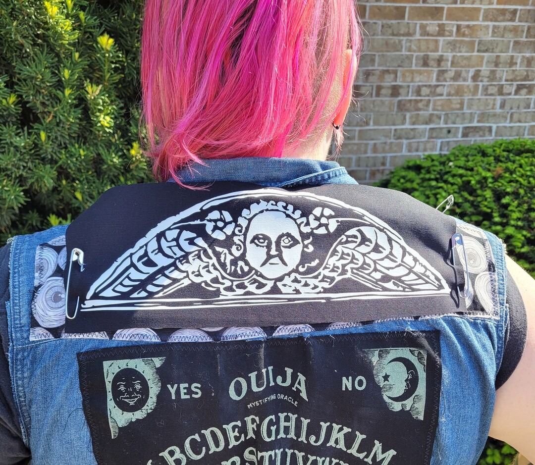 Cherub Gravestone Banner Patch Etsy