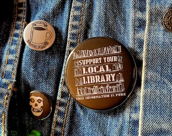 Support Your Local Library Large Button