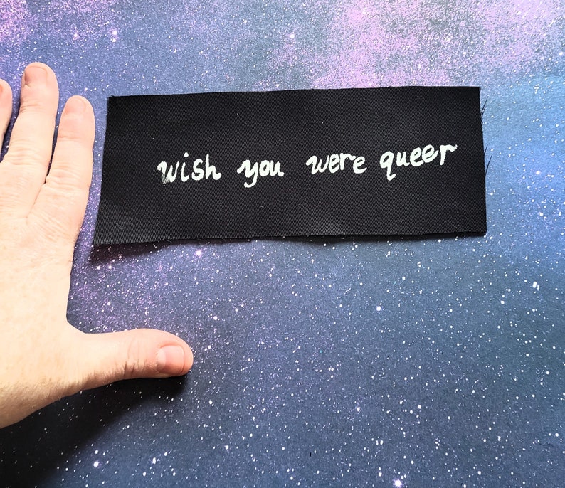 Wish You Were Queer Filler Small Patch