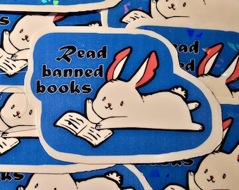 Read Banned Books Sticker // Support your Library Vinyl Sticker