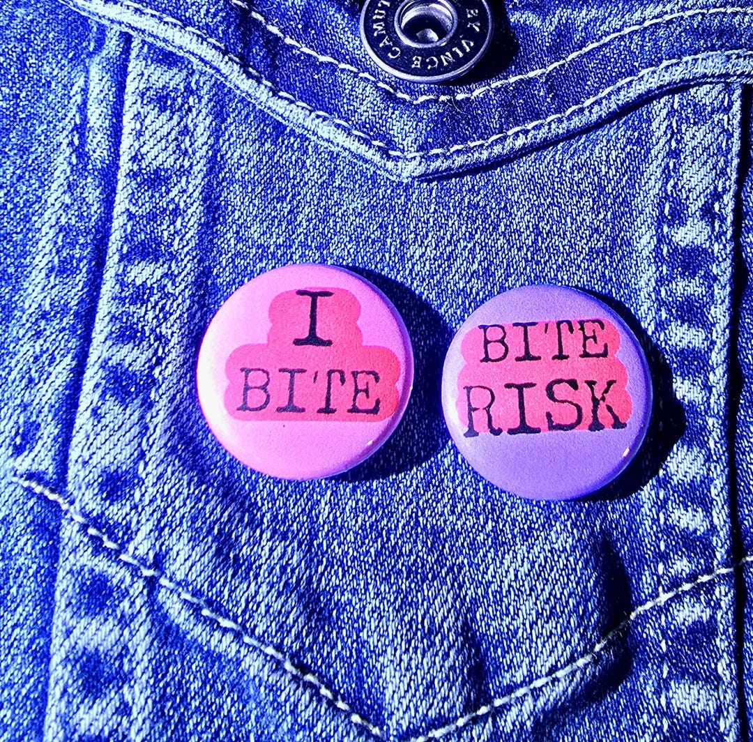 Bite Risk Button Set - Etsy