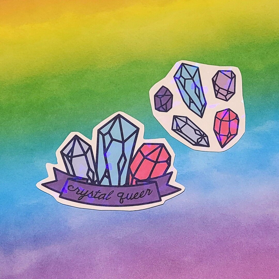 Crystal Queer Sticker Set of 2 Etsy