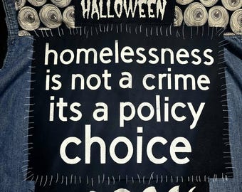 Homelessness is Not A Crime Back Patch