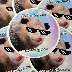 Lets Eat Trash Possum Aufkleber