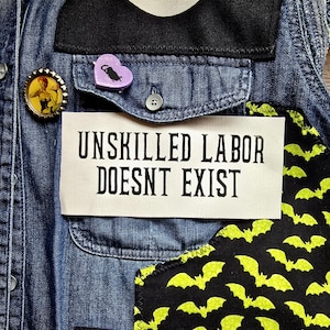 Ungelernte Arbeit gibt es nicht Kleiner Stoffaufnäher Punk Patch