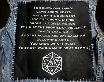 Laws are Threats Back Patch