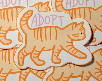 Adopt A Cat Sticker