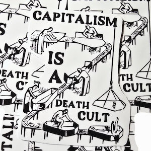 Capitalism is a Death Cult Punk Sticker // waterproof