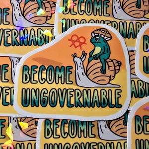 Adesivo &quot;Diventa una rana ingovernabile&quot; // Adesivo in vinile punk
