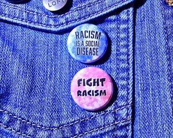 Racism is a Social Disease Button Set